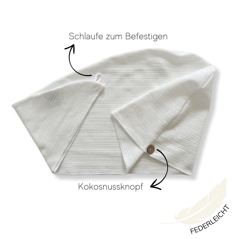 Baumwolle Turban-Handtuch | CANDY COTTON | Weiß